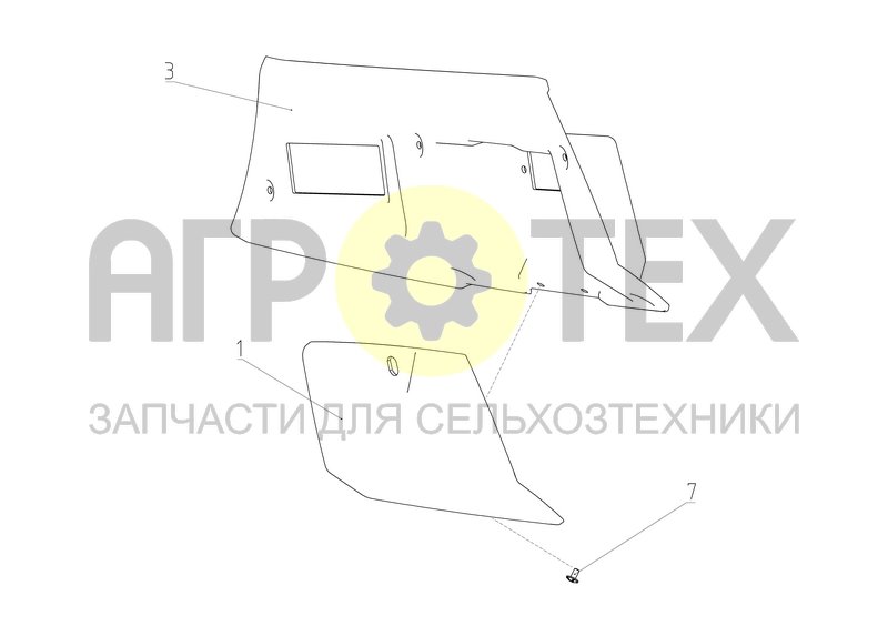 Чертеж Панель потолка правая (МРУ-1.19.040)